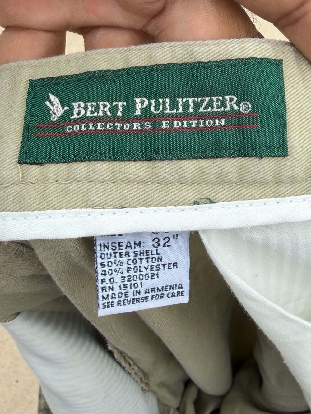 Bert Pulitzer Collectors Edition Pleated Chino Pants
